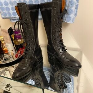 Tod's Black Lace-Up Women's Boots